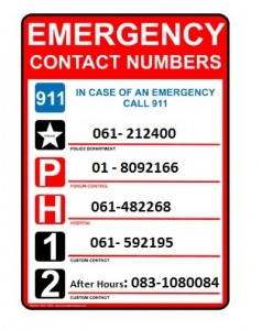 LCC Emergency Sign